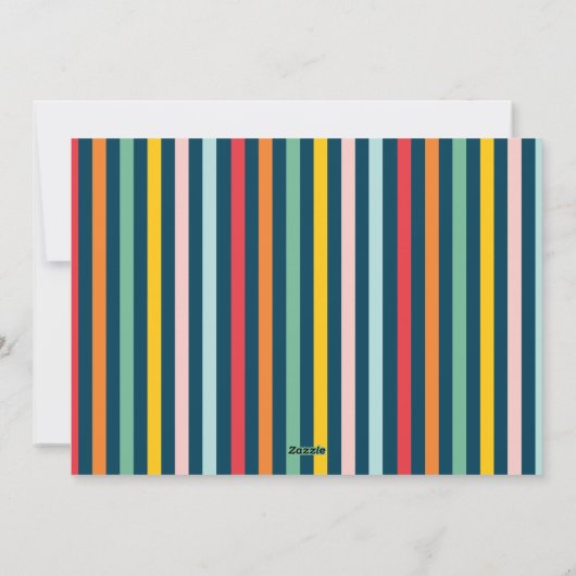 クリスマスカラフル明るい1枚モダンの写真家 シーズンカード (裏面)