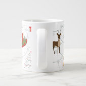 クリスマスカラフル記号2変更できる背景 ジャンボコーヒーマグカップ (裏面)