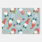 クリスマスカラフル飾り包装紙 ラッピングペーパーシート (正面2)