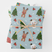 クリスマスカラフル飾り包装紙 ラッピングペーパーシート (インサイチュ)