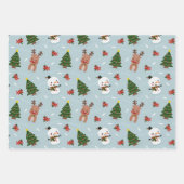 クリスマスカラフル飾り包装紙 ラッピングペーパーシート (正面)