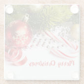 クリスマスカラフル飾り ガラスコースター (裏面)