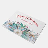 クリスマスカラフル飾り ドアマット (アングル)