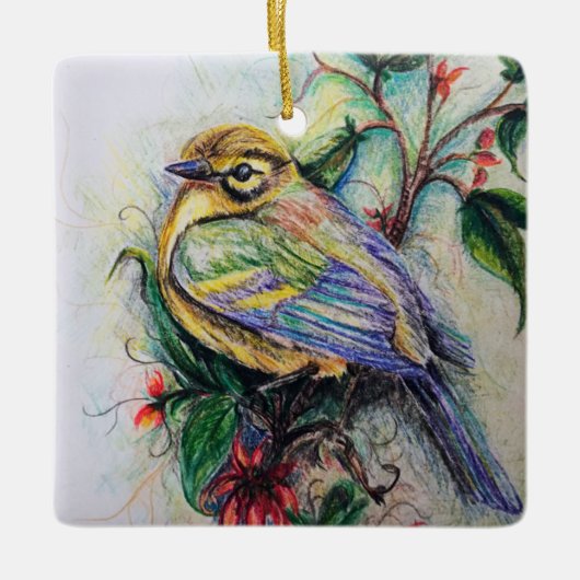 クリスマスカラフル。 セラミックオーナメント (正面)