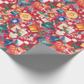 クリスマスカラフル ラッピングペーパー (角)