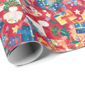 クリスマスカラフル ラッピングペーパー (ロールコーナー)