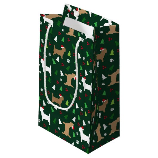 クリスマスカランテリアドッグズホリデーケアンズ スモールペーパーバッグ (正面アングル)