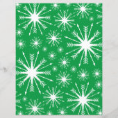 クリスマスカラーと雪片スクラップブック紙 (裏面)