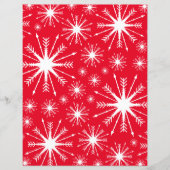 クリスマスカラーと雪片スクラップブック紙 (正面)