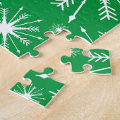 クリスマスカラーと雪片 ジグソーパズル (側面)