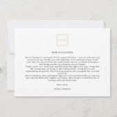 クリスマスカラーの可愛い家ノンフォトビジネス シーズンカード (裏面)