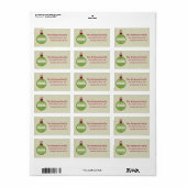 クリスマスカラーオーナメント差出人住所 ラベル (フルシート)