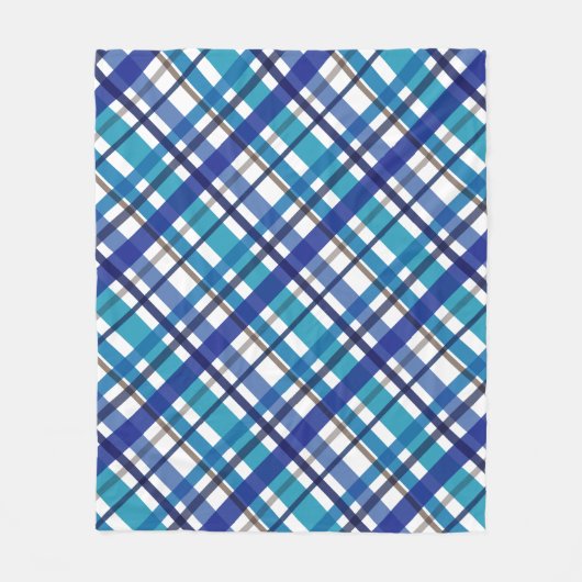 クリスマスカラーズプレイド フリースブランケット (正面)