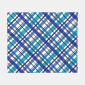 クリスマスカラーズプレイド フリースブランケット (正面(横))