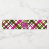 クリスマスカラーズプレイド ペットボトルラベル (シングルラベル)