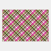 クリスマスカラーズプレイド ラッピングペーパーシート (正面)