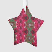 クリスマスカラーズ万華鏡のように千変万化するパターン オーナメント (正面)