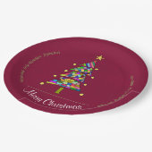 クリスマスカラーツリー ペーパープレート (アングル)