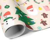 クリスマスカラーノールクリスマス ラッピングペーパー (ロールコーナー)