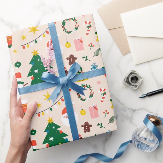 クリスマスカラーノールクリスマス ラッピングペーパー