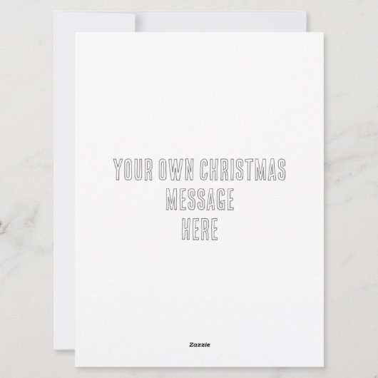 クリスマスカラーリングのグリーティングで冬のサンタ色 シーズンカード (裏面)