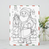 クリスマスカラーリングのグリーティングで冬のサンタ色 シーズンカード (スタンド正面)