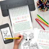 クリスマスカラーリングアクティビティペ子供へージ シーズンカード