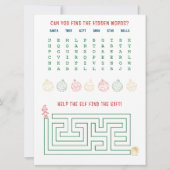 クリスマスカラーリングアクティビティペ子供へージ シーズンカード (正面)