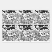 クリスマスカラーリングページラッピング紙 ラッピングペーパーシート (正面)