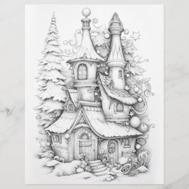 クリスマスカラーリングページ、アダルトカラーリングポスター