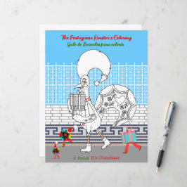 クリスマスカラーリングポルトガル子供への鶏