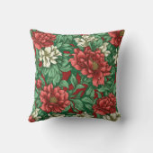 クリスマスカラーヴィンテージフローラチンツ クッション (裏面)