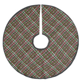 クリスマスカラー斜め織りグラフィカルなラップ ブラッシュドポリエステルツリースカート