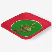 クリスマスカラー紙プレート ペーパープレート (傾斜あり)