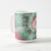 クリスマスカラー絞り染め コーヒーマグカップ (正面左)