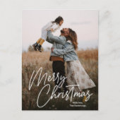 クリスマスカリグラフィーレタリング写真 シーズンポストカード (正面)