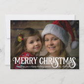 クリスマスカリグラフィー クリスマスフォトカード 招待状 (正面)
