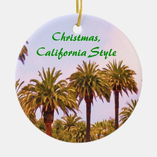 クリスマスカリフォルニアスタイルオーナメント セラミックオーナメント (正面)