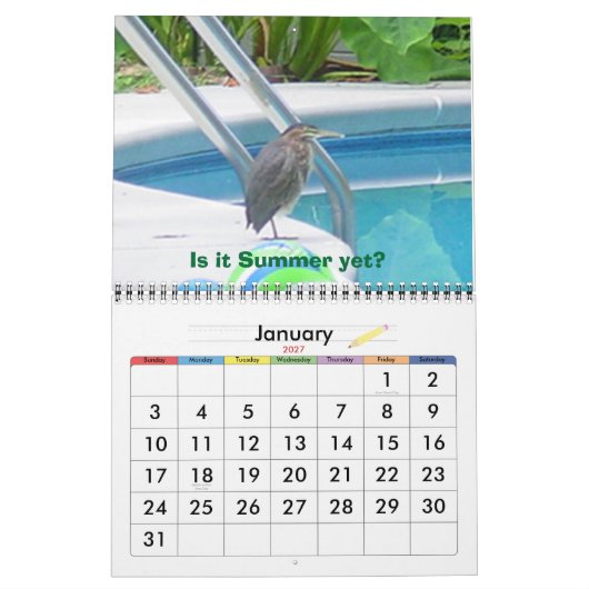 クリスマスカレンダー2007 カレンダー (1月 2027)