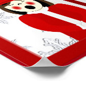 クリスマスカロラーカップルMerry Christmasポスター ポスター (角)