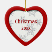 クリスマスカロラーガールハートオーナメント セラミックオーナメント (裏面)