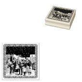 クリスマスカロラーズのグループミュージシャンオン通り ラバースタンプ (押印)