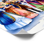 クリスマスカロラーズインザスノーウォールアートプリント ポスター (角)