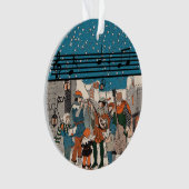 クリスマスカロラーズミュージシャン通りコーナースノー オーナメント (正面)