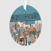 クリスマスカロラーズミュージシャン通りコーナースノー オーナメント (正面)