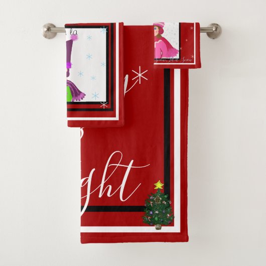 クリスマスカロラーズ雪 バスタオルセット (インサイチュ)