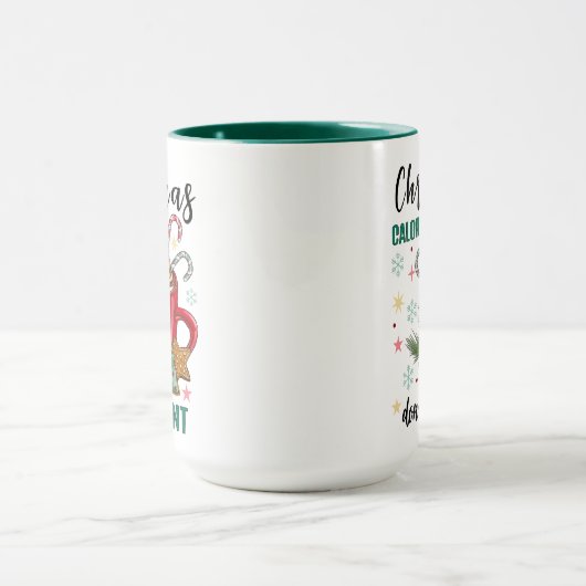 クリスマスカロリーかわいいコーヒーマグをカウントしない マグカップ (中央)