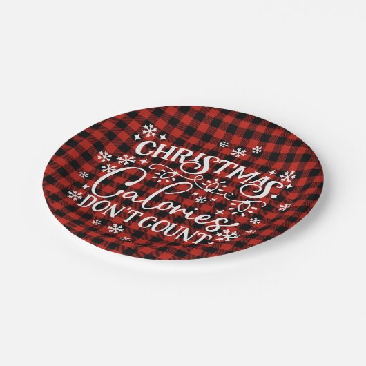 クリスマスカロリーがカウントされない ペーパープレート (アングル)
