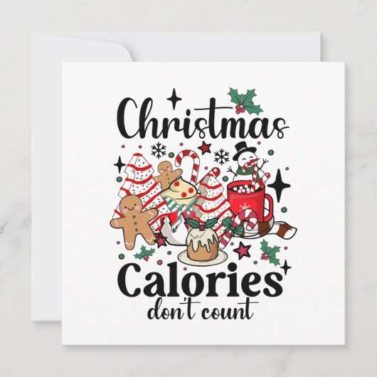 クリスマスカロリーがカウントされない 招待状 (正面)