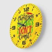 クリスマスカロリーがカウントしない–56558 ラージ壁時計 (傾斜)